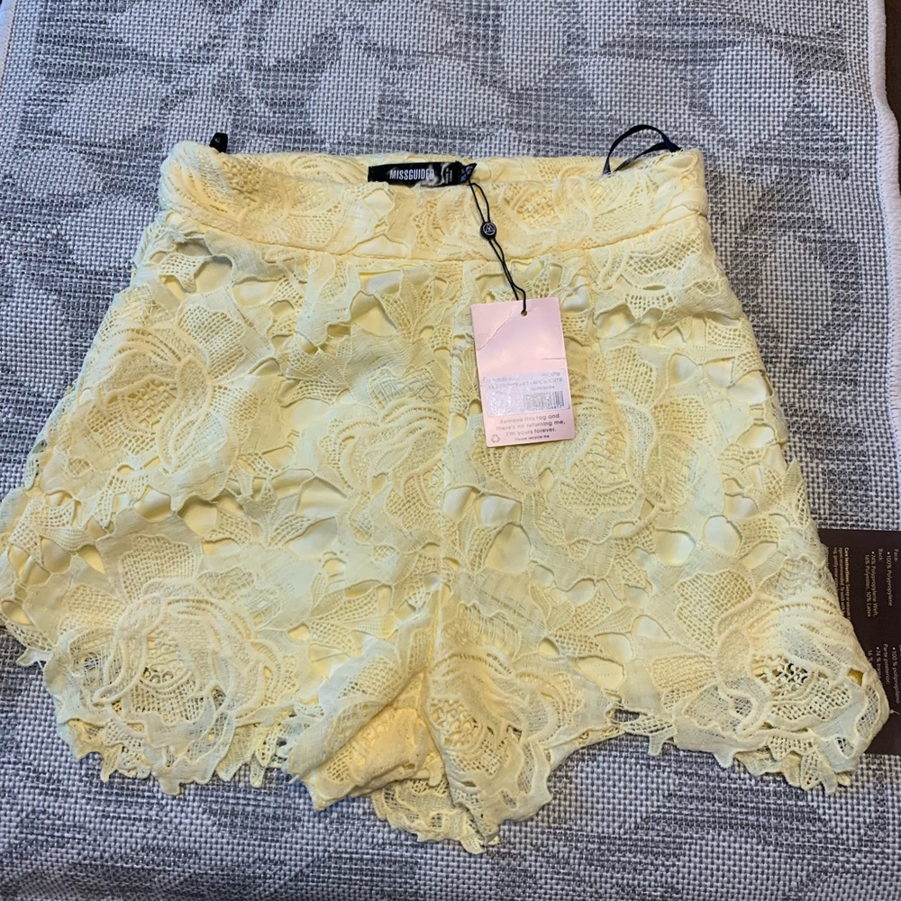 Yellow women shorts
